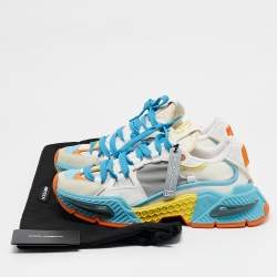 Dolce & Gabbana Multicolor Neoprene and Suede Airmaster Sneakers Size 40