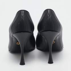 Pre Owned Dolce & Gabbana Black Leather Devotion Pumps Size 37