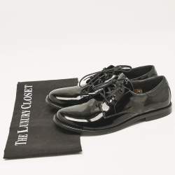 Dolce & Gabbana Black Patent Leather Lace Up Derby Size 36