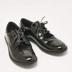Dolce & Gabbana Black Patent Leather Lace Up Derby Size 36