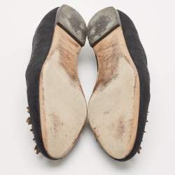 Dolce & Gabbana Black Jacquard Smoking Slippers Size 36.5