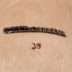 Pre Owned Dolce & Gabbana Dusty Pink Lace Bellucci Crystal Embellishment Pumps Size 39