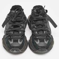 Dolce & Gabbana Black Leather and Fabric Daymaster Sneakers Size 37.5
