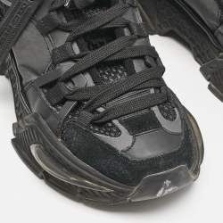 Dolce & Gabbana Black Leather and Fabric Daymaster Sneakers Size 37.5
