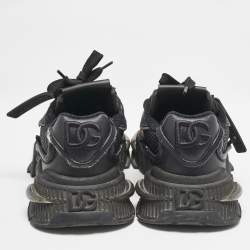 Dolce & Gabbana Black Leather and Fabric Daymaster Sneakers Size 37.5