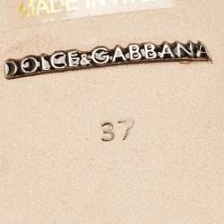 مملوكة مسبقًا Dolce & Gabbana Green Lace Bellucci Jeweled Embellishment Pumps Size 37