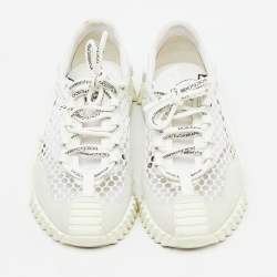 Dolce & Gabbana White Suede, Neoprene and Mesh NS1 Sneakers Size 38