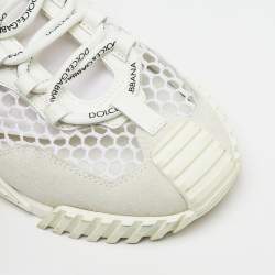 Dolce & Gabbana White Suede, Neoprene and Mesh NS1 Sneakers Size 38