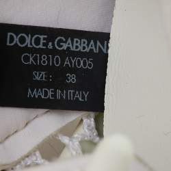 Dolce & Gabbana White Suede, Neoprene and Mesh NS1 Sneakers Size 38