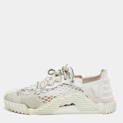 Dolce & Gabbana White Suede, Neoprene and Mesh NS1 Sneakers Size 36