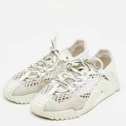 Dolce & Gabbana White Suede, Neoprene and Mesh NS1 Sneakers Size 36