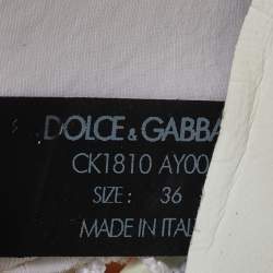 Dolce & Gabbana White Suede, Neoprene and Mesh NS1 Sneakers Size 36
