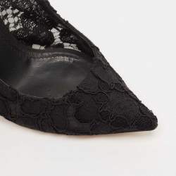 Dolce & Gabbana Black Lace Bellucci Pointed Toe Pumps Size 39