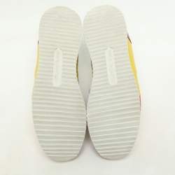 مملوكة مسبقًا Dolce & Gabbana Multicolor Leather, Suede and Patent Leather Low Top Sneakers Size 39