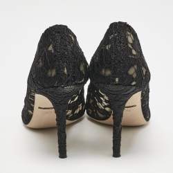 Dolce & Gabbana Black Lace Bellucci Pumps Size 38.5