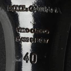Dolce & Gabbana Black Satin Crystal and Studs Embellished Ankle Strap Sandals Size 40