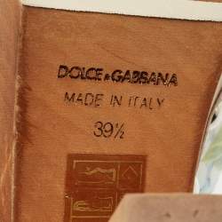Dolce & Gabbana Multicolor Hydrangea Print Patent Leather Taormina Platform Clogs Size 39.5