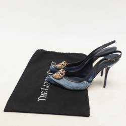 Dolce & Gabbana Blue Denim Devotion Slingback Pumps Size 37