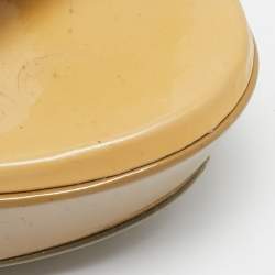 Pre Owned Dolce & Gabbana Green//Grey Leather and Patent Leather Ankle Strap Sandals Size 38