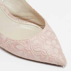 Dolce & Gabbana Pink Lurex Fabric Slingback Pumps Size 37.5