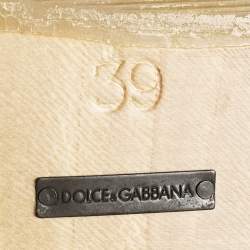 Dolce & Gabbana Brown Leather Bow Wooden Clogs Size 39