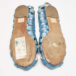 Dolce & Gabbana Blue Satin Ballet Flats Size 40