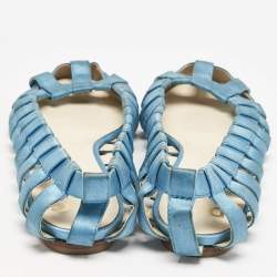 Dolce & Gabbana Blue Satin Ballet Flats Size 40