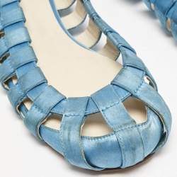 Dolce & Gabbana Blue Satin Ballet Flats Size 40