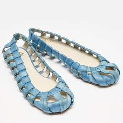 Dolce & Gabbana Blue Satin Ballet Flats Size 40