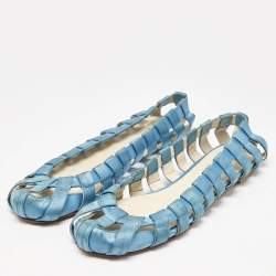 Dolce & Gabbana Blue Satin Ballet Flats Size 40
