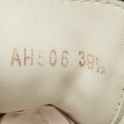 Pre Owned Dolce & Gabbana White Leather Portofino Embellished Low Top Sneakers Size 39.5