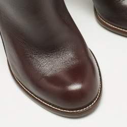 Dolce & Gabbana Brown Leather Knee Length Boots Size 39.5