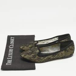 Dolce & Gabbana Black Lace Smoking Slippers Size 37.5