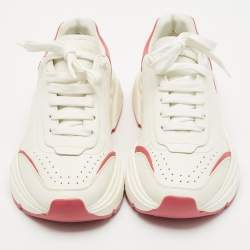 Dolce & Gabbana White/Pink Leather Daymaster Sneakers Size 39