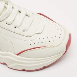 Dolce & Gabbana White/Pink Leather Daymaster Sneakers Size 39