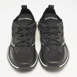 Dolce & Gabbana Black Mesh and Rubber Sorrento Lace Up Sneakers Size 43.5