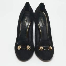 Dolce & Gabbana Black Suede Stud Pumps Size 41