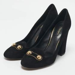 Dolce & Gabbana Black Suede Stud Pumps Size 41