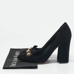 Dolce & Gabbana Black Suede Stud Pumps Size 41