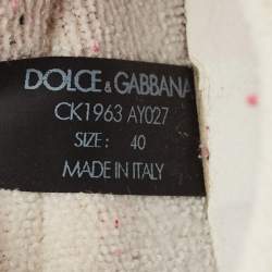 Dolce & Gabbana Multicolor Leather and Canvas Space Sneakers Size 40
