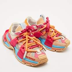 Dolce & Gabbana Multicolor Leather and Canvas Space Sneakers Size 40