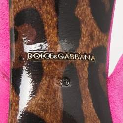 Dolce & Gabbana Pink Suede Pointed Toe Slingback Pumps Size 39