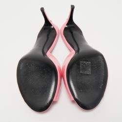 Dolce & Gabbana Pink Patent Leather Slide Sandals Size 39