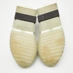 Pre Owned Dolce & Gabbana Black Knit Fabric Sorrento Sneakers Size 40