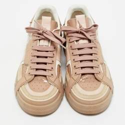 مملوكة مسبقًا حذاء رياضي دولتشي أند غابانا 2 زيرو كاستوم جلد بيج برباط مقاس 41