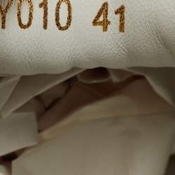 مملوكة مسبقًا حذاء رياضي دولتشي أند غابانا 2 زيرو كاستوم جلد بيج برباط مقاس 41