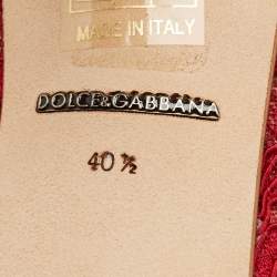 Dolce & Gabbana Red Lace Bellucci Pumps Size 40.5