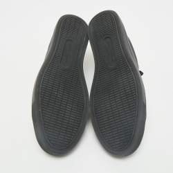 Dolce & Gabbana Black Leather Portofino Low Top Sneakers Size  40