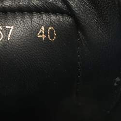 Dolce & Gabbana Black Leather Portofino Low Top Sneakers Size  40