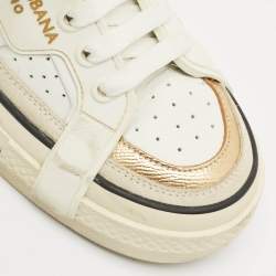 Dolce & Gabbana Multicolor Leather and Suede Custom 2.Zero Sneakers Size 38